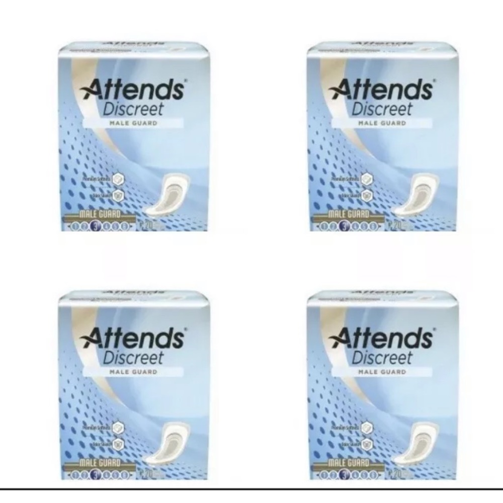Attends Discreet Male Bladder Control Pads. 80 Ct